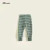 Pantalones Largos Rayados para Niñas Estilo Otoño Versión Coreana Pantalones Elásticos Ajustados para Niños Leggings Versátiles Ajustados para Niños