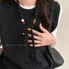 Collar de cuentas, bufanda de seda, pañuelo pequeño para el cuello, accesorio vintage para el cuello, estilo de alta gama para mujer, nueva colección de primavera 2026, para combinar con una camisa