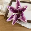 Pasador de Flor de Tela Estilo Vacaciones Súper Hada, Gama Alta, Exquisito, Pinza de Pato Versátil, Diseño de Moda, Elegante Accesorio para el Cabello