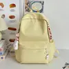 Mochila Feminina Estilo Coreano com Letras, Casual, Elegante, Simples e Versátil, Mochila Escolar para Alunos do Ensino Fundamental, Mochila Feminina de Grande Capacidade