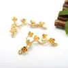 Accesorios de bricolaje de cobre fundido con forma de flor de melocotón de hadas, colgante, horquilla antigua, accesorios para el cabello, material