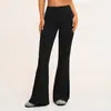 Calça Flare de Tecido Amanteigado Transfronteiriça Cintura Alta Perna Larga Emagrecedora Calça de Yoga Casual ao Ar Livre Corrida Trajeto Calça Longa 4208