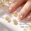 Lujo Ligero Alta Transparencia Circonita Flor de Cinco Pétalos Accesorios para Uñas Nueva Luna Mariposa Cadena de Borla de Cristal Decoración de Uñas Pedrería