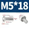Tornillos de Carruaje de Acero Inoxidable 304, Tornillos de Máquina para Bastidor de Puente con Cabeza Semiredonda y Cuello Cuadrado M4M5M6M8