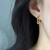 Hebilla de Oreja Cuadrada Geométrica Estilo Coreano para Mujer Diseño de Nicho Ins Hebilla de Oreja de Anillo Sensorine de Alta Calidad Pendientes Irregulares Hebilla de Oreja Mujer