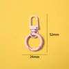 Color macarrón hebilla de puerta anillo de resorte llavero accesorios adornos hechos a mano Pindu colgante colgante anillo conector abierto de colores