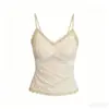 Outono Inverno Decote V Renda Térmica Quente Roupa Íntima para Mulheres Bojos Fixos Camisola Camada Base Tecido Escovado Geração de Calor Colete Quente