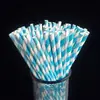25 Pajitas de Papel Desechables Pajita de Diámetro Pequeño Color Raya Roja Pajita Decorativa Creativa Bebida de Postre