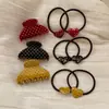 Presilha de Garra em Acetato Francês Toque de Luxo Formato de Leque Pequeno Bolinhas Fofa Presilha de Cabelo Coque Presilha Tubarão Pequena Presilha de Garra Acessórios de Cabelo Novo Estilo