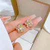 [Oro Real] Pendientes geométricos de diamante para mujer, pendientes colgantes largos de borla, estilo lady, pendientes de personalidad, venta al por mayor