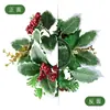 Portavelas Navideño de Bayas Rojas para Nuevo Producto Transfronterizo Corona de Frutas Rojas Suministros de Decoración Navideña Arreglo de Decoración de Mesa