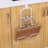 Estante de cocina de estilo japonés, multifuncional, de pared, de tres capas, para tapas de ollas, sin perforaciones, para tabla de cortar, con almacenamiento integrado.