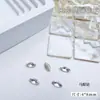Venta al por mayor de joyas para uñas, transparentes, grandes diamantes con punta inferior, Super Flash, hacha torcida, gotas de agua, mariposa cuadrada gorda, accesorios para uñas de diamante blanco