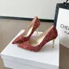 Zapatos de boda color champán para mujer, nuevo modelo 2026, vestido de novia estilo chino Xiuhe, zapatos de novia de doble uso, impresionantes tacones de aguja, zapatos de cristal para uso diario