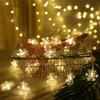Fio de Luzes de Floco de Neve LED Luzes em Formato de Árvore Luzes Penduradas de Plástico Natal Impermeável Controle Remoto Decoração de Natal Árvore de Natal