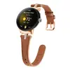 Adequado para Google Watch1/2/3/4/5 Novo Modelo Pulseira de Couro Cravejada com Diamantes em Formato de T Pulseira Fina de Couro para Smartwatch 41mm