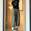 Pantalones Casuales de Diseño de Cintura Fina Semi-Elástica Transpirables Holgados de Pierna Ancha Versátiles Estilo Traje Pantalones con Caída Verano 2026