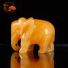 Fabricante de origen de figuritas de elefantes de jade beige, Piedra bruta de jade Regalos al por mayor para decoración del hogar, Regalos empresariales de jade Rui
