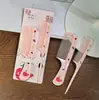 Pente de Cabelo Infantil Desenho Animado Animal Fofo Menina Estudante Portátil Pente de Cabeleireiro Dentes Finos Cauda Pontiaguda Conjunto de 2 Pentes