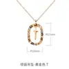 Colar Feminino Prata 925 Mais Vendido Transfronteiriço com Letras em Inglês, Colar com Pingente de Nicho de Luxo Leve com Diamantes, Corrente para Clavícula