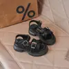 Sandalias Infantiles Primavera Verano Nuevo Estilo Niñas Suela Gruesa Zapatos Romanos Versátiles Moda Punta Abierta Zapatos de Tacón Alto Zapatos para Exteriores Playa