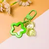 Llavero de oso estrella de cinco puntas ins, colgante de oreja colorido de estrella acrílica, decoración de bolso, accesorios de cuentas al por mayor