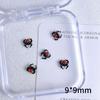 Venta caliente transfronteriza nueva joyería para uñas Halloween joyería con spray de pintura calavera del alma Araña Roja Broca para uñas Wansheng