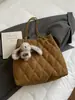 Bolso Tote de Gamuza para Mujer 2026 Estilo Nuevo Lujo Ligero Nicho Gama Alta Gran Capacidad Acolchado con Cadena Bolso Cruzado