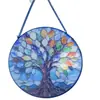 Adornos Colgantes de Vidrio de Colores Balcón Patio Atrapaluces Decoraciones Colgantes de Vidrio Mariposa Flor de Vidrio Colgante de Vidrio de Colores