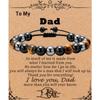 Nueva Pulsera de Obsidiana Magnética Ojo de Tigre con Cuentas Piedra Amazonita Ojo de Tigre Tricolor Trenzada Hecha a Mano Ajustable para el Día del Padre