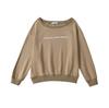 Estilo Perezoso Letra Estampada Hombro Descubierto Manga Larga Sudadera para Mujer Otoño Nuevo Suelto Casual Top S21011
