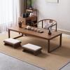Mesa de Chá Estilo Japonês de Madeira Maciça Mesa de Chá Tatami Mesa de Café Pequena para Varanda Mesa Baixa para Janela de Canto Estilo Zen Simples Janela de Canto Casa