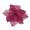 Acessórios de Decoração de Natal Pó Dourado Recortado 16cm Flor de Natal Pingente de Árvore de Natal Acessórios de Flor de Natal Fabricante