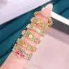 Nuevo Anillo Abierto de Esmalte Dopamina Estilo Chino Gota de Aceite Diseño de Nicho Lujo Ligero Anillo Francés de Gama Alta