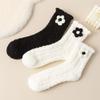 Calcetines nuevos ins de terciopelo coral flor japonesa gruesos cálidos para mujer para piso para dormir Zhuji