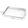 Plato de acero inoxidable rectangular plano bandeja para barbacoa restaurante plato de repuesto plato para vaporizar salchichas venta al por mayor