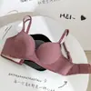 Sutiã Push-Up Popular Transfronteiriço de Tecido Médio-Espesso, Sem Aro, para Seios Pequenos, Alças Sem Costura, Roupa Íntima Esportiva Anti-Impacto