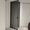 Puerta corredera de vidrio Changhong ultraestrecha minimalista para baño Puerta de baño para inodoro Aleación de titanio y magnesio Puerta interior minimalista para cocina