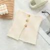 Bufanda de Cuello Falso con Botones de Punto para Mujer Primavera Otoño Invierno Decoración de Suéter Cuello Falso Versátil para Suéter