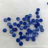 Disco de piedra azul tesoro puro de doble plano de 8 mm de grosor, disco de 2 mm con incrustaciones de zafiro, disco de cobre y plata con incrustaciones DIY