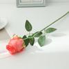 Rosa de Veludo Sintético Flor Única de Chão Flor Artificial Material Decorativo de Mão para Casamento Sala de Estar Quarto Flor de Casamento