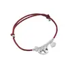 Pulseira de Prata Esterlina 925 com Fecho de Segurança tipo Carrossel Gelo Quebrado e Fio Vermelho para Mulheres, Joia de Design Simples Estilo Novo Chinês B6053