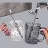 Copo para Enxaguante Bucal com Padrão Glaciar, Copo Transparente para Escova de Dentes, Copo para Lavar de Uso Doméstico de Luxo Leve, Copo para Escova de Dentes de Casal de Aparência Sofisticada, Copo para Escova de Dentes Infantil