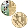 Estrela do futebol Rei Maradona moeda comemorativa ouro banhado a ouro distintivo de fundição coleção medalha Memorial