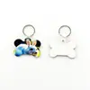 Llavero Popular Transfronterizo con Forma de Hueso para Mascota, Etiqueta de Perro en Blanco de Transferencia Térmica Doble Cara, Etiqueta Anti-Pérdida para Mascotas DIY