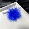Suqi Moda Retro Vestido de Fiesta Banquetes Broche Corsage Pluma Natural Pluma de Avestruz Broche de Navidad Hecho a Mano