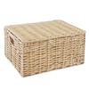 Cesta de Almacenamiento Grande con Tapa Caja de Almacenamiento para el Hogar Cesta para Artículos Varios Caja de Almacenamiento de Escritorio Cesta de Almacenamiento de Ropa y Snacks de Imitación de Ratán