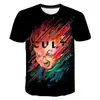 Comércio Transfronteiriço de Halloween Camiseta Estampada 3D Masculina para Adultos Adolescentes Camiseta Masculina de Manga Curta