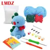 Novos produtos transfronteiriços material de crochê de lã bolsa boneca de pelúcia tecida boneca de tricô crochê diy tecer