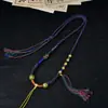 Cordón de Collar Tejido Hecho a Mano de Xizang Cordón de Colgante Multicolor de Venta Caliente Borla Vintage Cordón para Colgar Joyería Popular en Vivo